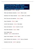 Histotechnology HTL Exam - Comprehensive Review Questions and Answers Updated 2026
