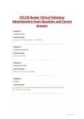 CPL250 Beaker Clinical Pathology Administration Exam Questions and Correct Answers