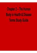Chapter 2 The Human Body in Health and Disease Terms Study Guide Comprehensive Exam Review Material Anatomy&comma; Physiology&comma; and Medical Terminology Foundations 2025&sol; 2026