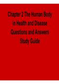 Chapter 2 The Human Body in Health and Disease Questions and Answers Study Guide Comprehensive Exam Review Material Anatomy&comma; Physiology&comma; and Medical Terminology Foundations 2025&sol; 2026