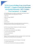 NGWA General Drilling Exam Actual Exam 2026&sol;2027 &ndash; Complete Exam-Style Questions with Detailed Rationales &vert; 100&percnt; Verified &ndash; Pass Guaranteed &ndash; A&plus; Graded&NewLine;&NewLine;