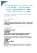 Shadow Health HEENT Tina Jones Exam Actual Exam 2026&sol;2027 &ndash; Complete Exam-Style Questions with Detailed Rationales &vert; 100&percnt; Verified &ndash; Pass Guaranteed &ndash; A&plus; Graded&NewLine;&NewLine;