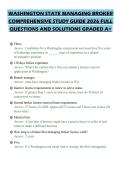 WASHINGTON STATE MANAGING BROKER&NewLine;FINAL TEST 2026 QUESTIONS WITH&NewLine;CORRECT ANSWERS GRADED A&plus;