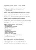 COB 300 PARGAS EXAM 1 STUDY GUIDE