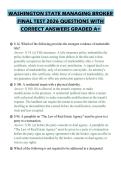 WASHINGTON STATE MANAGING BROKER&NewLine;FINAL TEST 2026 QUESTIONS WITH&NewLine;CORRECT ANSWERS GRADED A&plus;