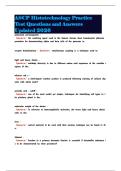 ASCP Histotechnology Practice Test Questions and Answers Updated 2026