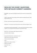 &NewLine;GEOLOGY 301 EXAM 2 QUESTIONS WITH DETAILED CORRECT ANSWERS&NewLine;