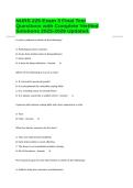&NewLine;NURS 225 Exam 3 Final Test Questions with Complete Verified Solutions 2025-2026 Updated&period;&NewLine;&NewLine;