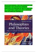 SOLUTION MANUAL FOR PHILOSOPHIES AND THEORIES FOR ADVANCED NURSING PRACTICE 4TH EDITION BY BUTTS AND RICH ALL CHAPTERS COMPLETE WITH ANSWERS AND RATIONALES GRADED A&plus;&NewLine;