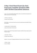 3-Day 3 Geol Board Exam &lpar;by Geol&period; Franz&rpar;-pia Complete Questions With 100&percnt; Verified Guaranteed Solutions&NewLine;&NewLine;