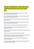 BOILER FUNDAMENTALS PRACTICE EXAM&NewLine;QUESTIONS AND DETAILED SOLUTIONS&NewLine;2026&NewLine;