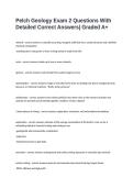 Pelch Geology Exam 2 Questions With Detailed Correct Answers&vert; Graded A&plus;