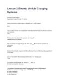 Lesson 2 Electric Vehicle Charging Systems Updated 2026&sol;2027 Questions with Expert-Verified Answers