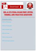 REL A 275 Final Exam Prep Notes&comma; Themes&comma; and Practice Questions