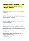 CARDIOVASCULAR AND HEMATOLOGY&NewLine;LATEST EXAM PREP QUESTIONS AND&NewLine;ANSWERS PDF 2026