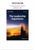 Test Bank for The Leadership Experience&comma; 9th Edition by Richard L&period; Daft&comma; Chapter 1-15 &vert; All Chapters