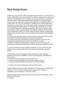 Real Estate Exam REVISED AND UPDATED FOR 2026&sol;2027 ACTUAL EXAM COMPLETE QUESTIONS AND CORRECT DETAILED ANSWERS &lpar;VERIFIED ANSWERS&rpar; &vert;ALREADY GRADED A&plus;&vert;&vert;BRAND NEW&excl;&excl;
