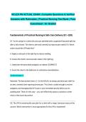 NCLEX PN ACTUAL EXAM &vert; Complete Questions & Verified Answers with Rationales &vert; Practical Nursing Test Bank &vert; Pass Guaranteed - A&plus; Graded&NewLine;&NewLine;
