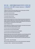 BIO 201 &ndash; Midterm Exam Study Guide &lpar;2026&sol;2027&rpar;&comma; 100 Practice Questions with Complete Answers