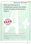 NSGD 2216 Final Exam M1-4 &NewLine;comprehensive questions and verified &NewLine;answers &lpar;complete solutions&rpar; Exam &vert; &NewLine;Grade A&plus; 
