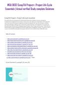 WGU D832 CompTIA Project&plus;&colon; Project Life Cycle Essentials &vert; Actual verified Study complete Solutions