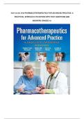 Test bank for Pharmacotherapeutics for Advanced Practice&colon; A Practical Approach 4th Edition with test questions and answers graded A&plus;