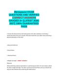 Menopause EXAM QUESTIONS AND VERIFIED CORRECT ANSWERS GRADED A&plus; -LATEST 2026-2027- 100- GUARANTEED PASS&period;docx&NewLine;&NewLine;