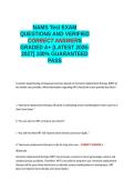 NAMS Test EXAM QUESTIONS AND VERIFIED CORRECT ANSWERS GRADED A&plus; -LATEST 2026-2027- 100- GUARANTEED PASS&period;docx&NewLine;&NewLine;