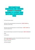  NAMS Certification Flashcards&semi;Menopause EXAM QUESTIONS &semi;NAMS Test EXAM QUESTIONS &semi;NAMs Menopause Certification&semi;2026 NAMS EXAM QUESTIONS AND VERIFIED CORRECT ANSWERS GRADED A&plus; -LATEST 2026-2027- 100- GUARANTEED PASS&period;