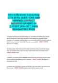 Intro to Business Accounting - D774 EXAM QUESTIONS AND VERIFIED CORRECT ANSWERS GRADED A&plus; -LATEST 2026-2027- 100- GUARANTEED PASS&period;docx&NewLine;&NewLine;
