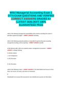 Managerial Accounting Exam 1 EXAM QUESTIONS AND VERIFIED CORRECT ANSWERS GRADED A&plus; -LATEST 2026-2027- 100- GUARANTEED PASS&period;docx&NewLine;&NewLine;