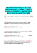 WGU Accounting EXAM QUESTIONS AND VERIFIED CORRECT ANSWERS GRADED A&plus; -LATEST 2026-2027- 100- GUARANTEED PASS&period;docx&NewLine;&NewLine;