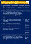 PRACTICE EXAM- SHRM CP QUESTIONS & ELABORATED CORRECT PASSED SOLUTIONS