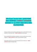 EPA Exam Version D34 EXAM QUESTIONS AND VERIFIED CORRECT ANSWERS GRADED A&plus; -LATEST 2026-2027- 100- GUARANTEED PASS&period;docx&NewLine;&NewLine;