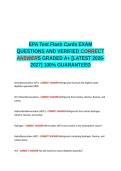 EPA Test Flash Cards EXAM QUESTIONS AND VERIFIED CORRECT ANSWERS GRADED A&plus; -LATEST 2026-2027- 100- GUARANTEED PASS&period;docx&NewLine;&NewLine;