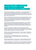 PRACTICE TEST- SHRM CP EXAM QUESTIONS & ELABORATED COMPLETE SOLUTIONS ALL PASSED 