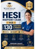HESI Midpoint Exam V2 &vert; Complete 130 Questions & Answers with Rationales &vert; Latest 2026 Study Guide &vert; Guaranteed Pass Prep&period;