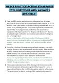 WEBCE PRACTICE ACTUAL EXAM PAPER&NewLine;2026 QUESTIONS WITH ANSWERS&NewLine;GRADED A&plus;