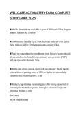 WELLCARE ACT MASTERY EXAM COMPLETE &NewLine;STUDY GUIDE 2026 