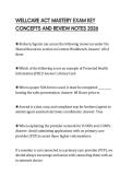 WELLCARE ACT MASTERY EXAM KEY &NewLine;CONCEPTS AND REVIEW NOTES 2026 
