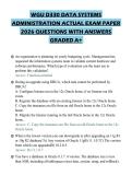 WGU D330 DATA SYSTEMS&NewLine;ADMINISTRATION ACTUAL EXAM PAPER&NewLine;2026 QUESTIONS WITH ANSWERS&NewLine;GRADED A&plus;