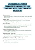 WGU D330 DATA SYSTEMS&NewLine;ADMINISTRATION FINAL TEST 2026&NewLine;QUESTIONS WITH CORRECT ANSWERS&NewLine;GRADED A&plus;