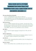 WGU D330 DATA SYSTEMS&NewLine;ADMINISTRATION PRACTICE&NewLine;EXAMINATION 2026 QUESTIONS WITH&NewLine;ANSWERS GRADED A&plus;