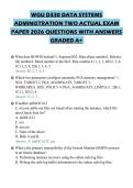 WGU D330 DATA SYSTEMS&NewLine;ADMINISTRATION TWO ACTUAL EXAM&NewLine;PAPER 2026 QUESTIONS WITH ANSWERS&NewLine;GRADED A&plus;