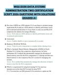 WGU D330 DATA SYSTEMS&NewLine;ADMINISTRATION TWO CERTIFICATION&NewLine;SCRIPT 2026 QUESTIONS WITH SOLUTIONS&NewLine;GRADED A&plus;
