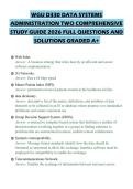 WGU D330 DATA SYSTEMS&NewLine;ADMINISTRATION TWO COMPREHENSIVE&NewLine;STUDY GUIDE 2026 FULL QUESTIONS AND&NewLine;SOLUTIONS GRADED A&plus;
