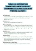 WGU D330 DATA SYSTEMS&NewLine;ADMINISTRATION TWO PRACTICE&NewLine;EXAMINATION 2026 QUESTIONS WITH&NewLine;ANSWERS GRADED A&plus;