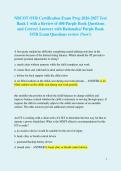 NBCOT OTR Certification Exam Prep  Test  Bank 1 with a Review of 400 Purple Book Questions  and Correct Answers with Rationales&sol; Purple Book  OTR Exam Questions review &lpar;New&excl;&rpar;