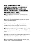 WGU D488 CYBERSECURITY &NewLine;ARCHITECTURE AND ENGINEERING &NewLine;COMPREHENSIVE TEST BANK 2026 &NewLine;COMPLETE QUESTIONS AND VERIFIED &NewLine;ANSWERS 100&percnt; CORRECT