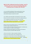 NBCOT OTR Certification Exam Prep Test Bank 1 with 370 Questions and Correct Answers&sol; Occupational Therapist Certification Exam Test Bank Latest 2026-2027 